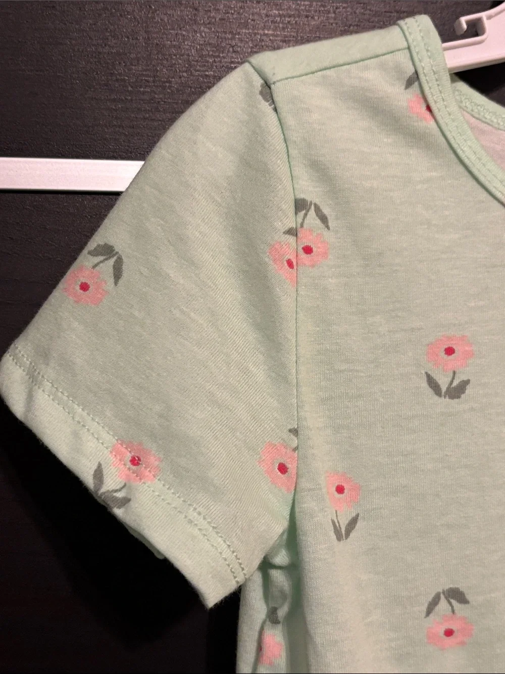 Carter's Toddler Girl's Floral Short Sleeve Dress in Green